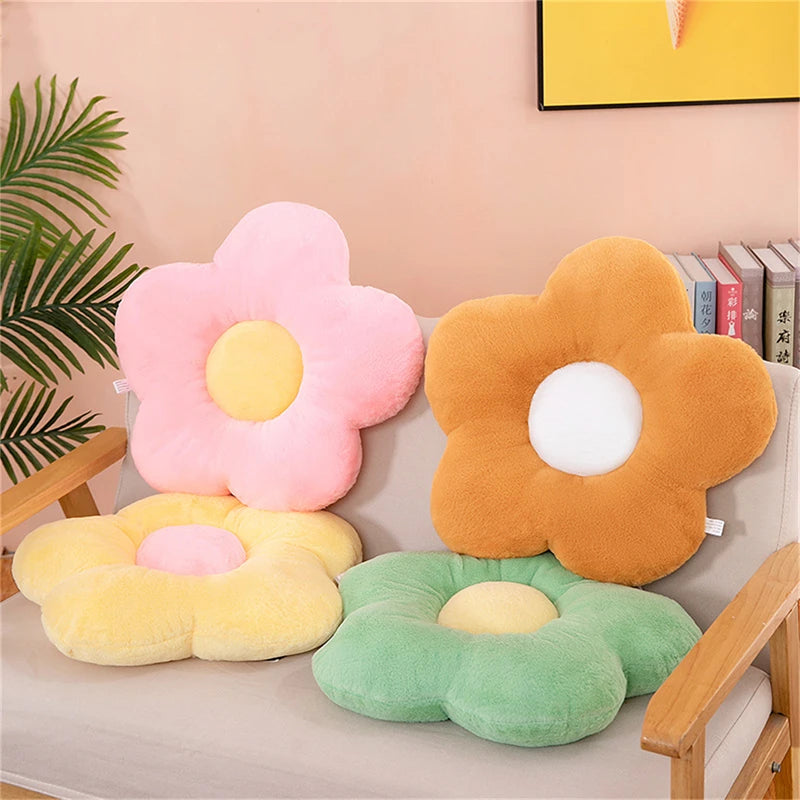 Stuffed Five Petal Flower Cushion