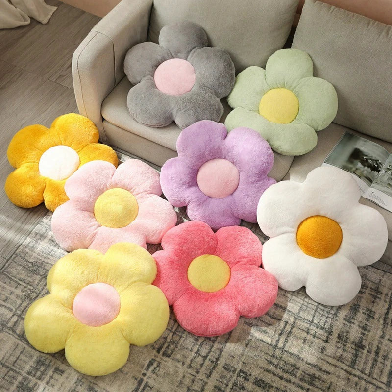 Stuffed Five Petal Flower Cushion