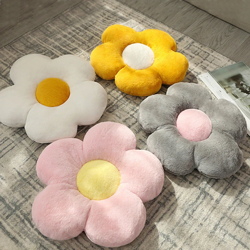 Stuffed Five Petal Flower Cushion