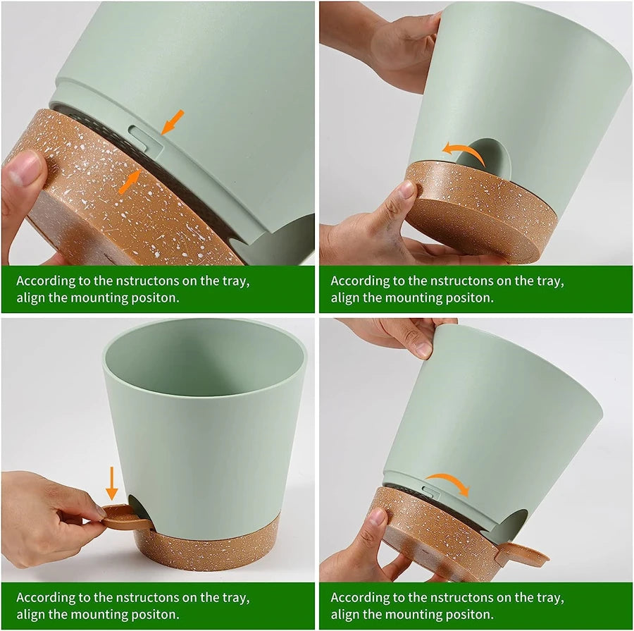 Self-Watering Plant Pots (5 Pack)