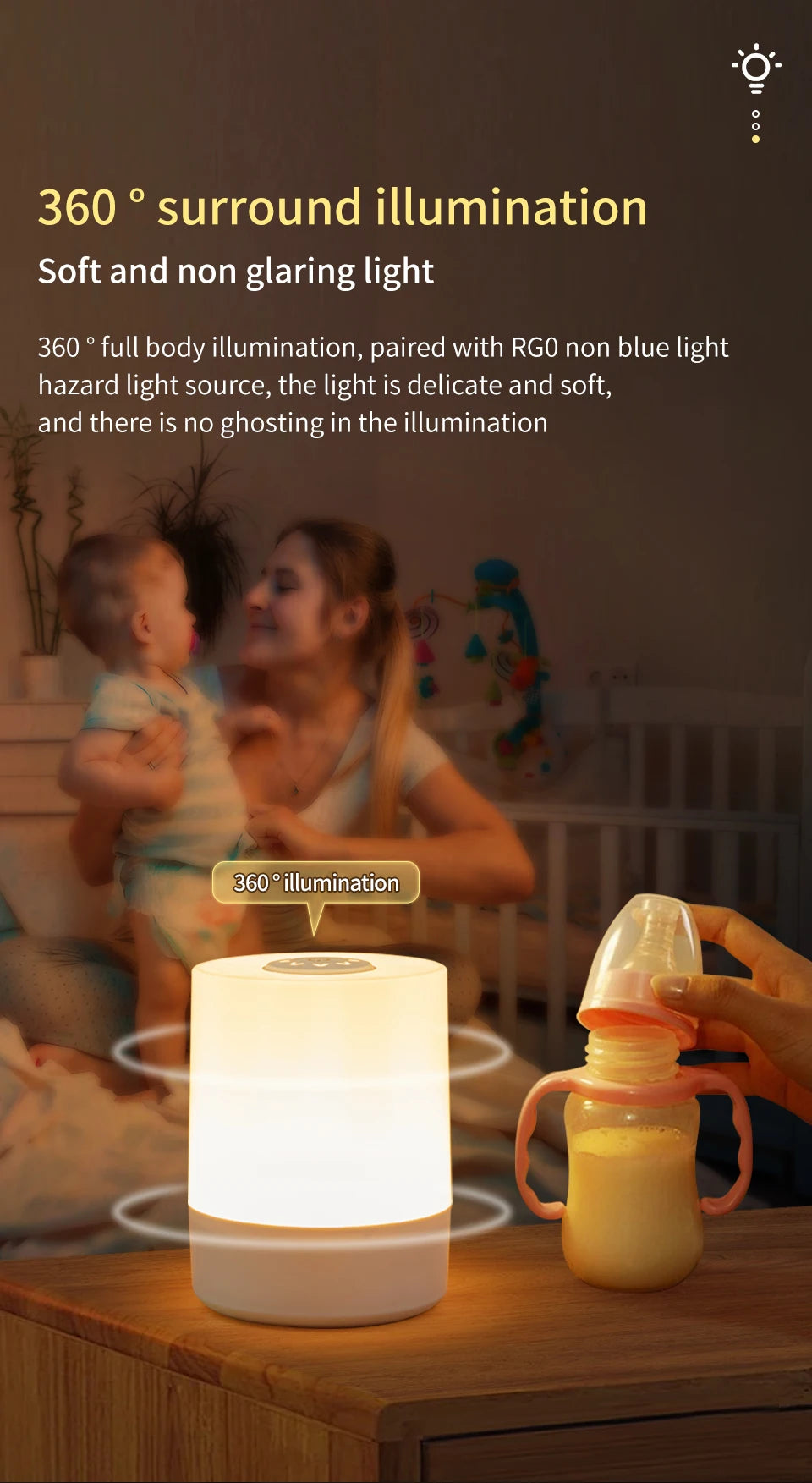 Touch Control Bedside Lamp