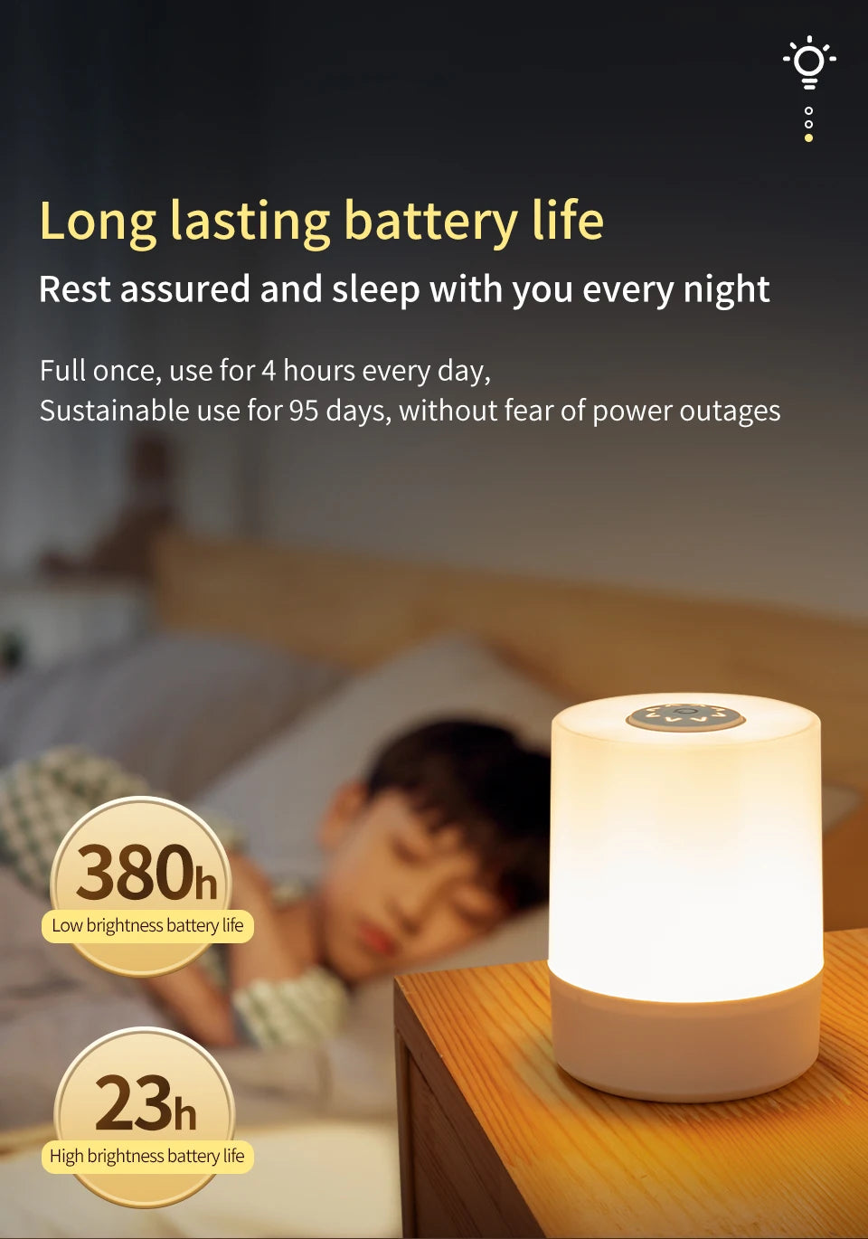 Touch Control Bedside Lamp