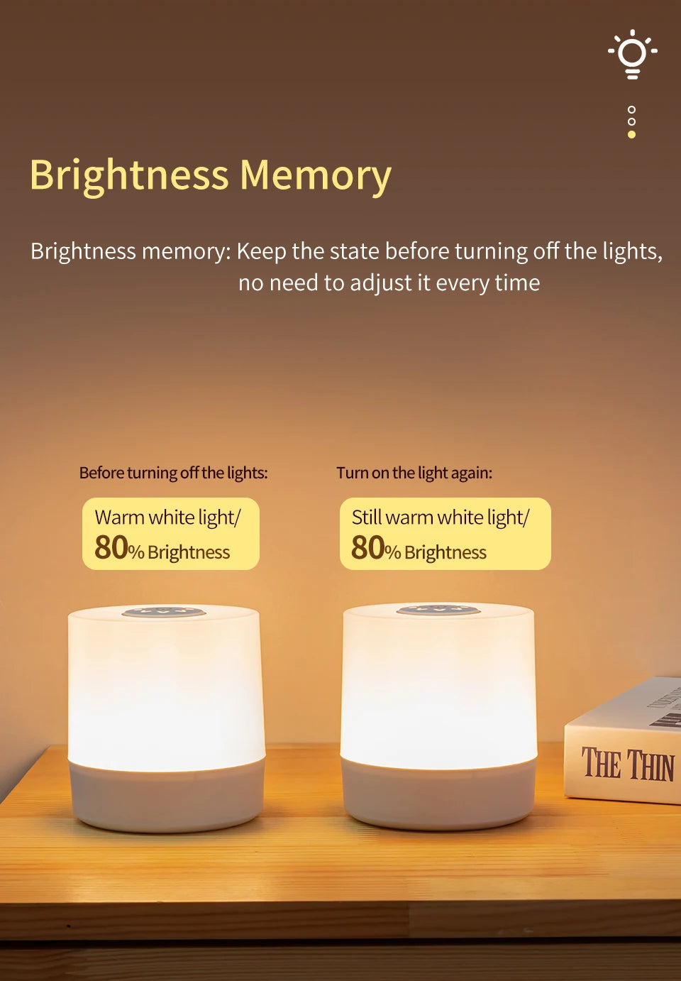 Touch Control Bedside Lamp