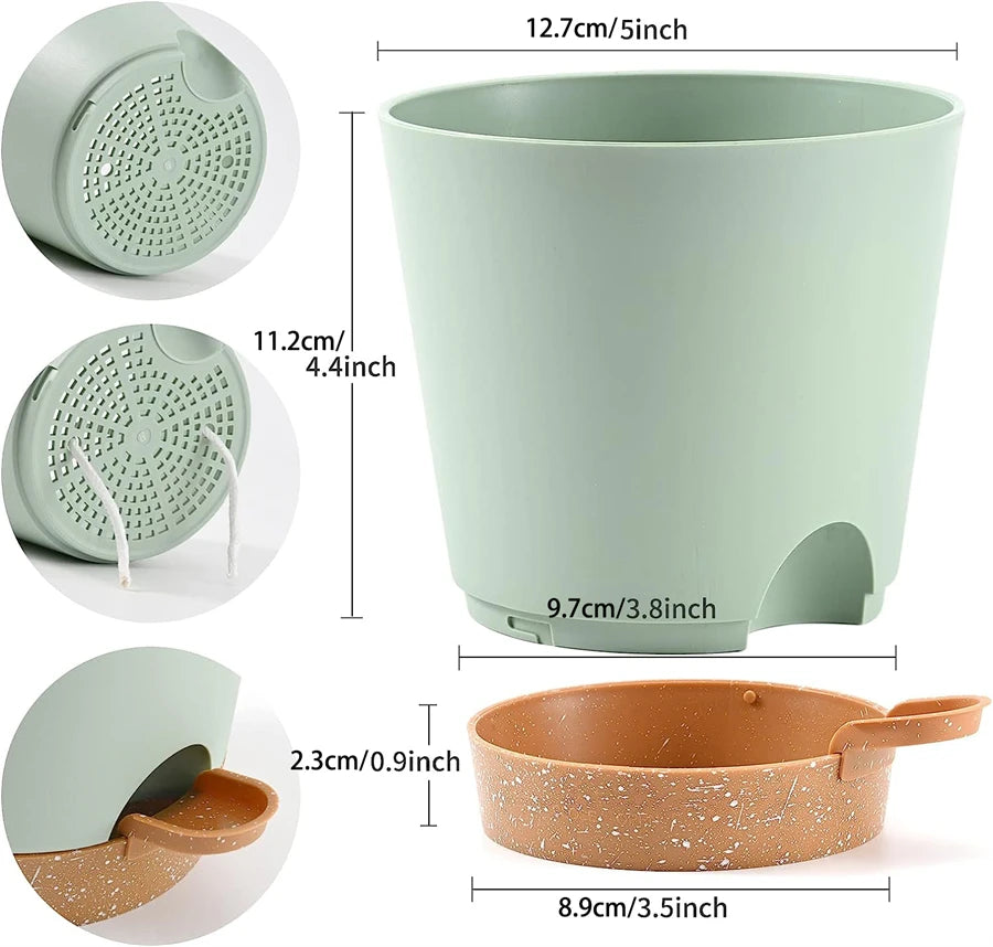 Self-Watering Plant Pots (5 Pack)