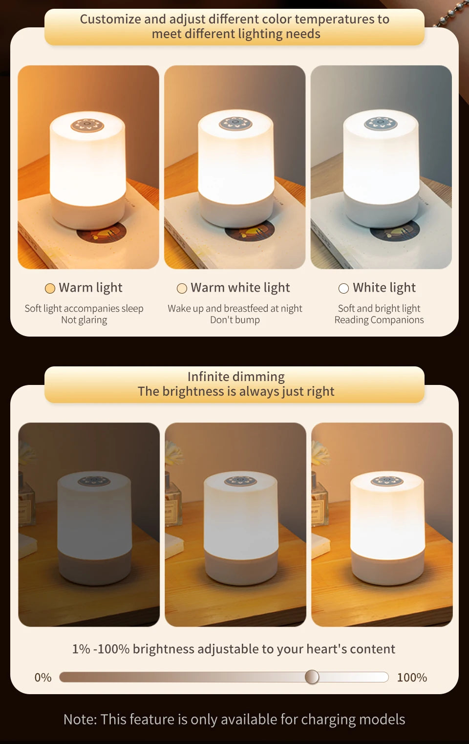 Touch Control Bedside Lamp
