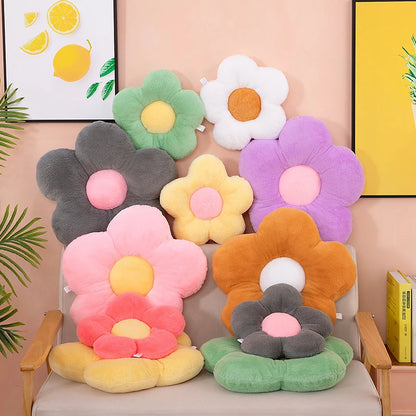 Stuffed Five Petal Flower Cushion