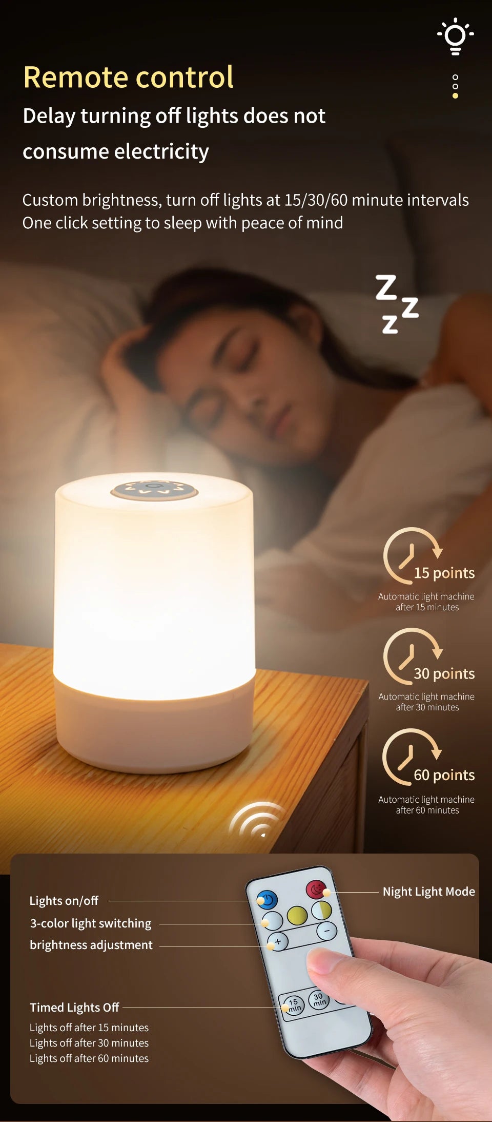 Touch Control Bedside Lamp