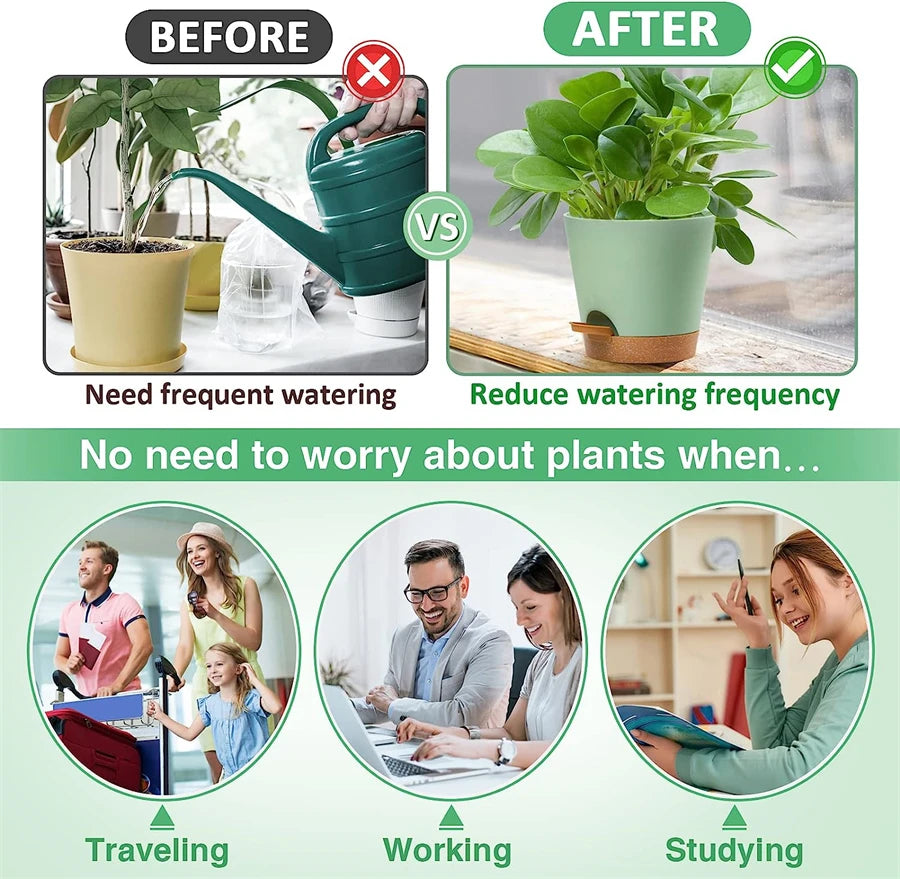 Self-Watering Plant Pots (5 Pack)