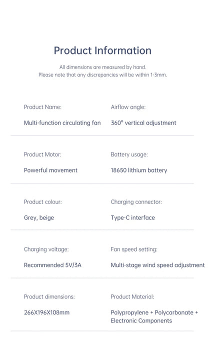 Smart Air Circulator Fan